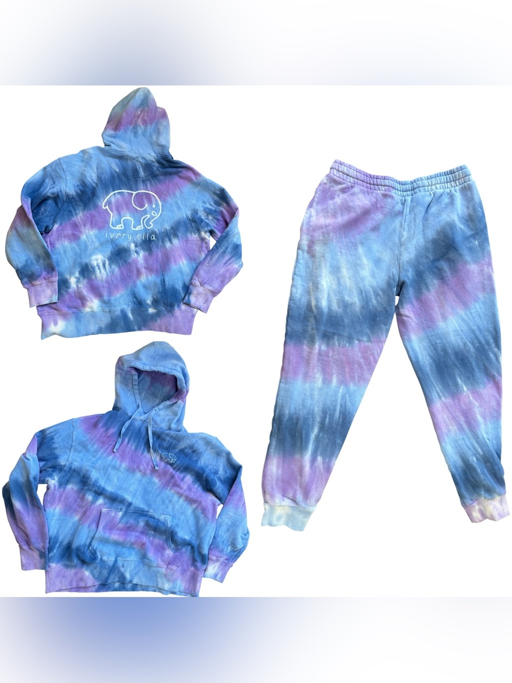 Ivory Ella Tie-Dye Hoodie/Jogger Set